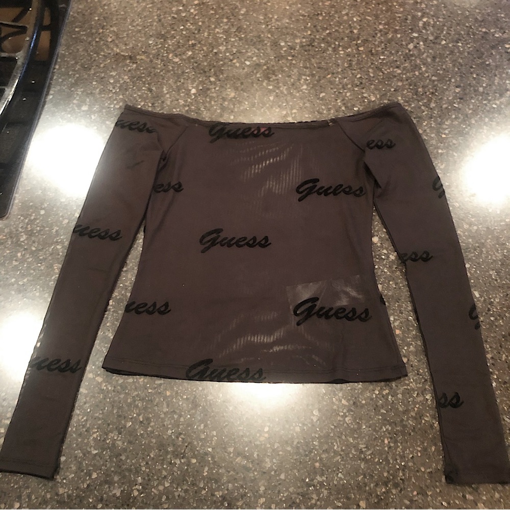 NWOT GUESS MESH TOP SIZE SMALL SHEER SEXY TOP